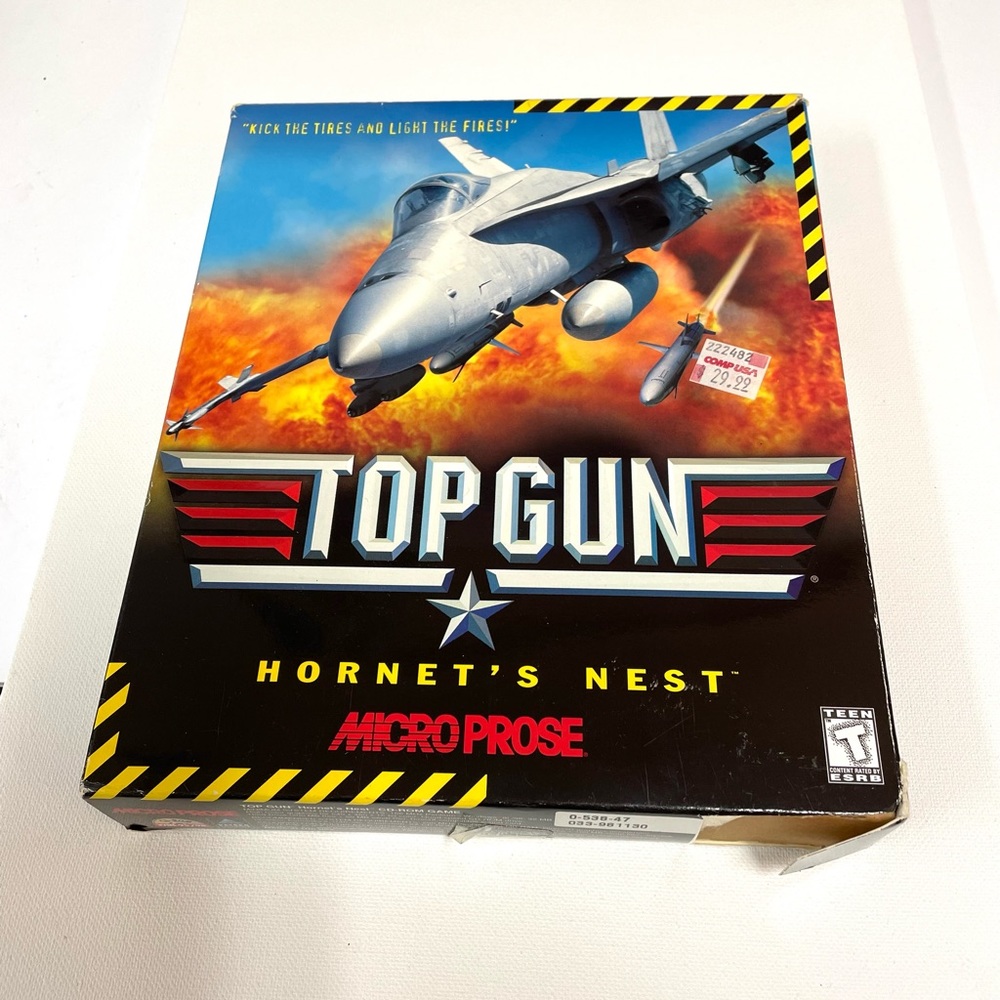 Top Gun Hornet’s Nest vintage 1998 video game combat flight simulation